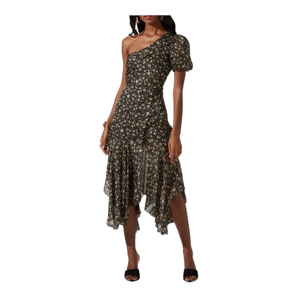 ASTR the Label dress Santorini one shoulder floral Medium M